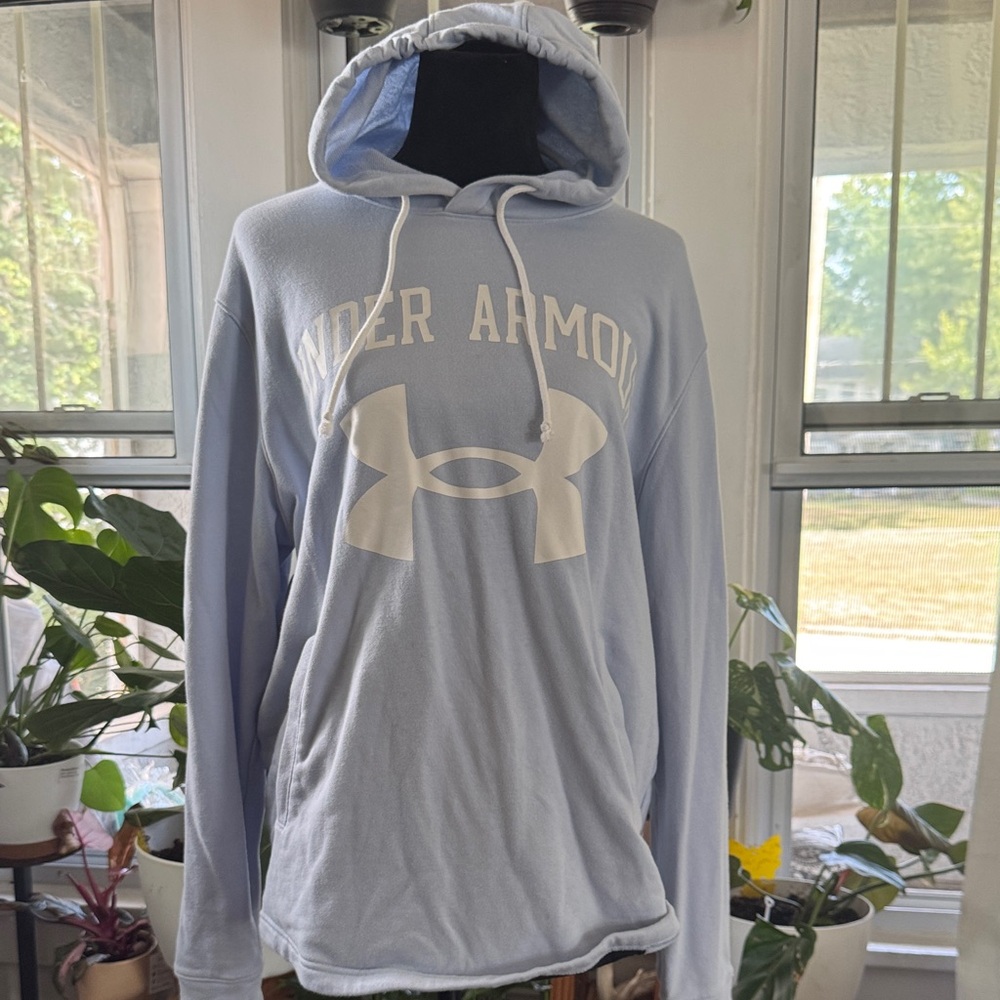 Under Armour Men's Hoodie in Light Blue and White
